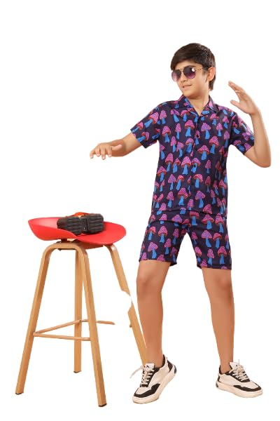 Ninos Dreams Boys Purple Coord Set