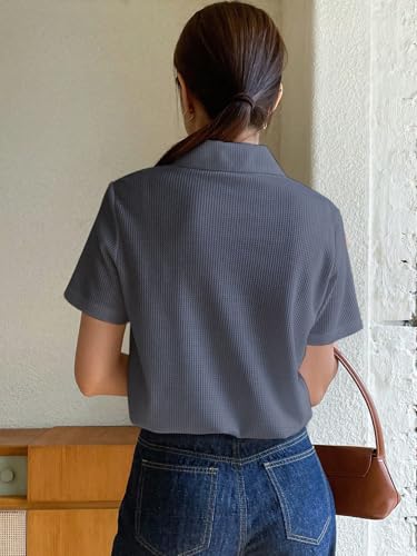 LERIYA FASHION Women's Regular Fit Top - Grey - Image 2