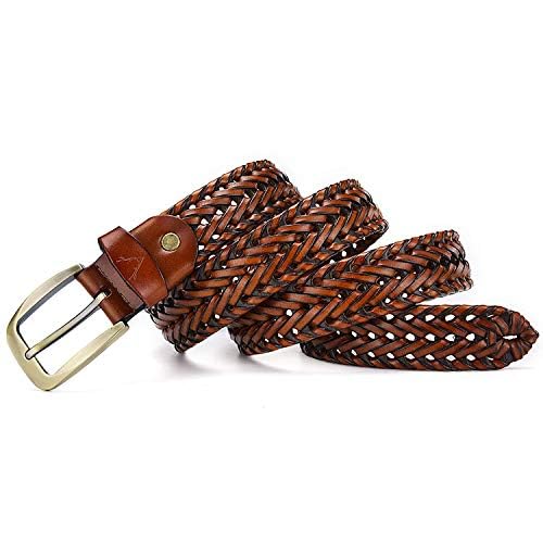 VOGARD Mens Braided Genuine Leather Belt - Image 4