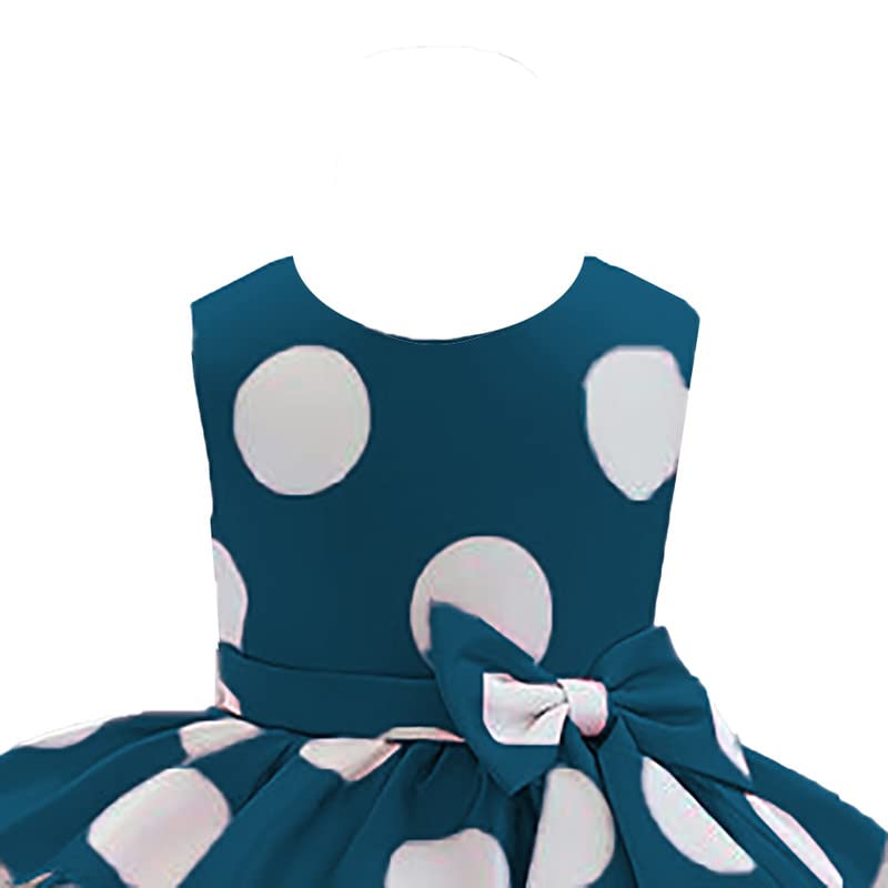 Niren Enterprise Girls Satin Blend A-Line Frock - Kingfisher - Image 3