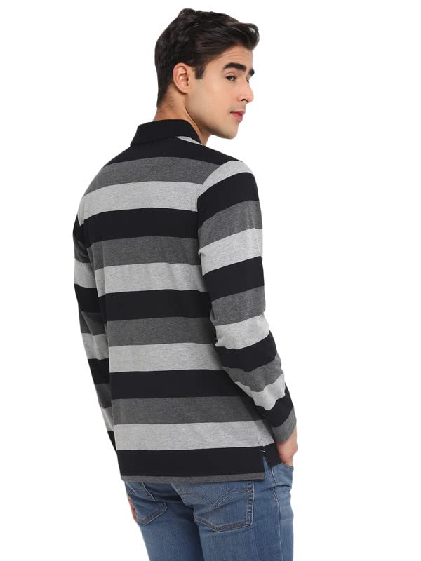 American Crew Striped Polo T-Shirt for Men - Image 3