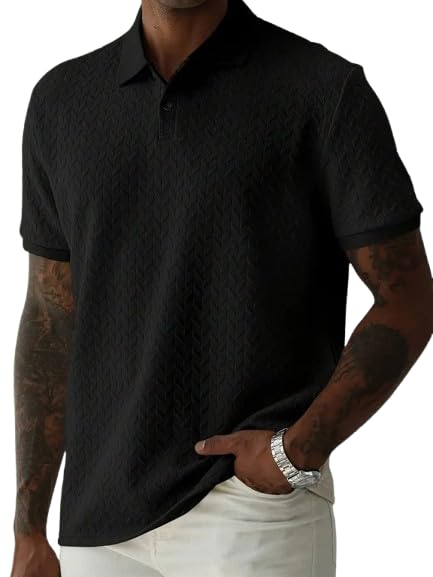Trillion Men's Polo T Shirt - Black