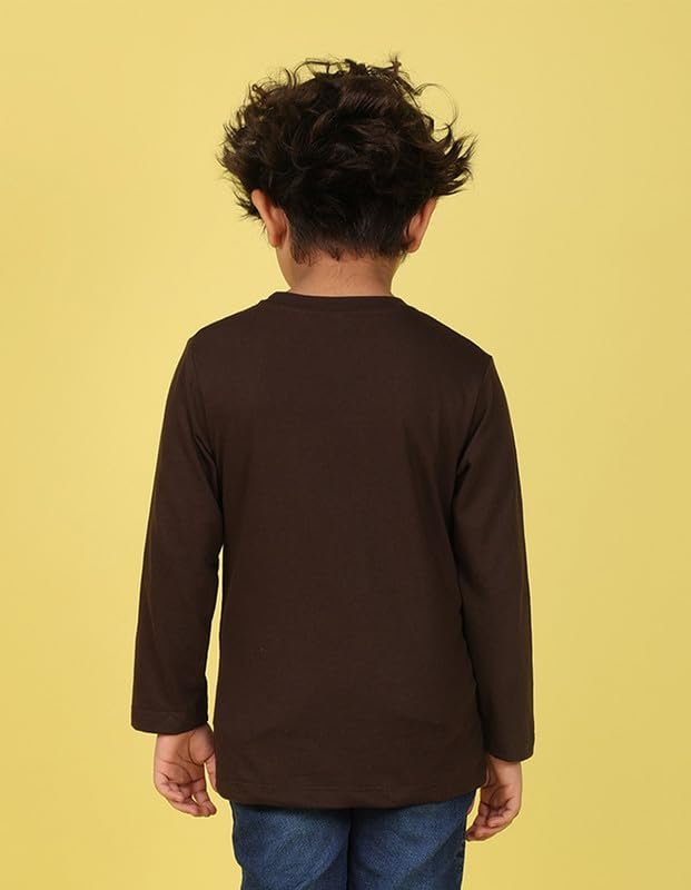 Nusyl Boys Cotton T-Shirt - Brown - Image 2