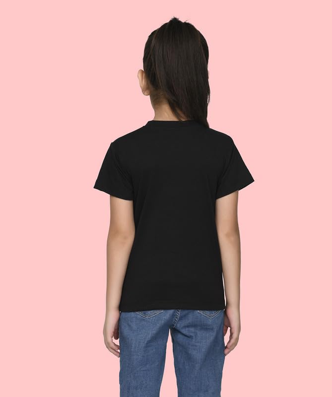 Nusyl Girls Black Cotton T-Shirt - Image 2
