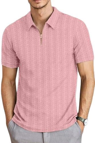 UandJ Men's Polo T-Shirt with Zipper