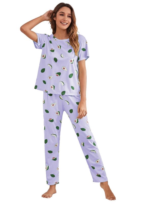 SMOWKLY Printed Night Suit Set for Women