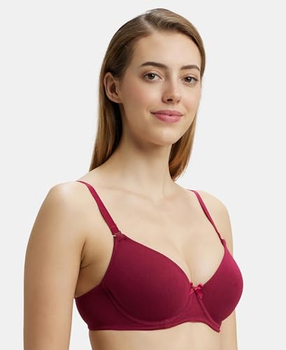 Jockey Women's Underwired Padded T-Shirt Bra - Beet Red - Image 2