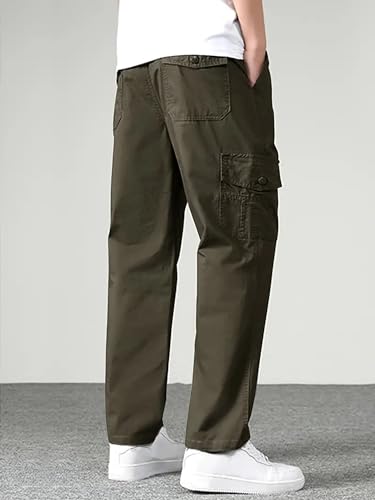 Lymio Men's Cargo Pants - Green - Image 3