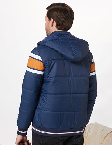 Symbol Men Quilted Hooded Bomber Jacket - Denim - Image 2