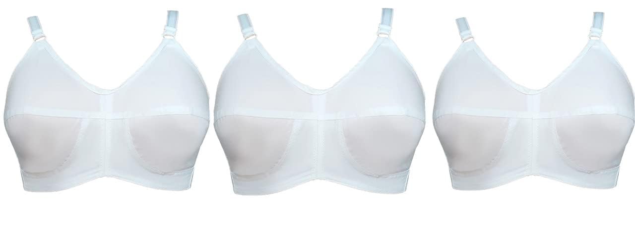 GarbGlide Women's Cotton Non Padded Bra - White