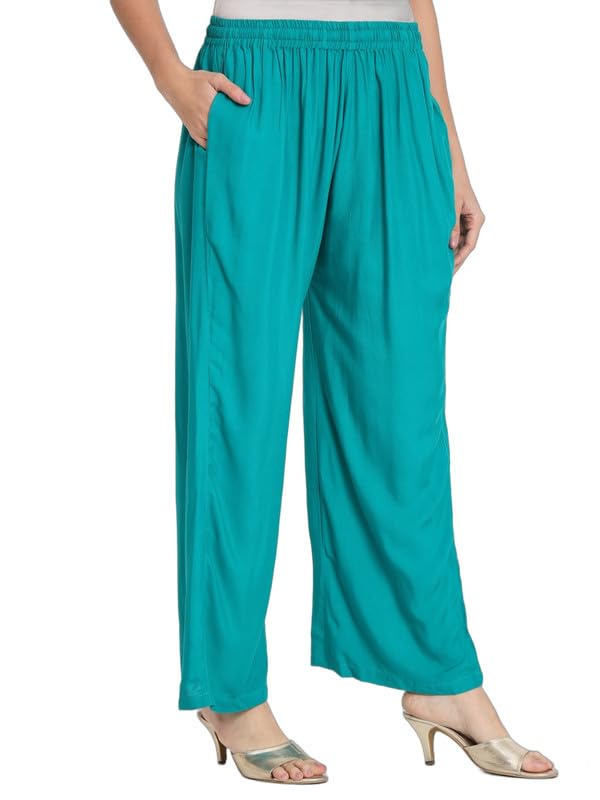 RAMA Green Palazzo Trousers