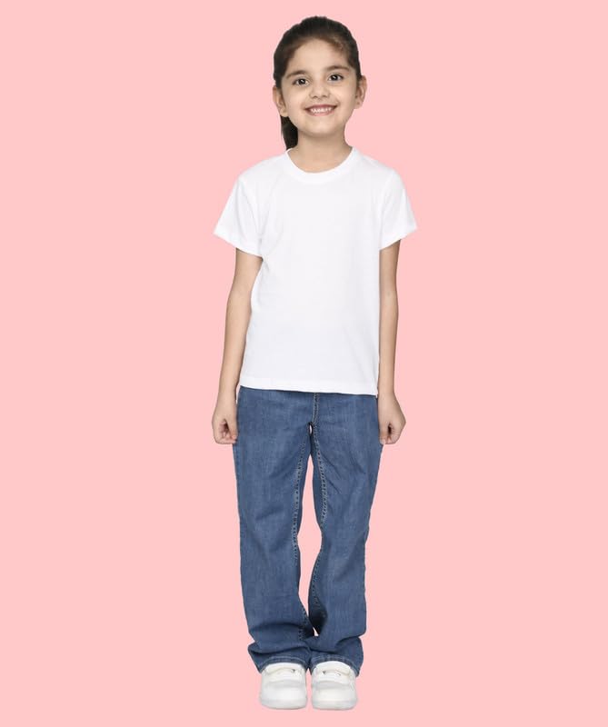 Nusyl Girls White Cotton T-Shirt - Image 4