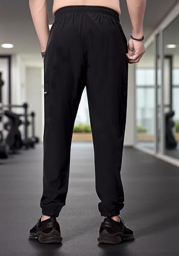 RynoGear Men's Dryfit Track Pants - Black - Image 4