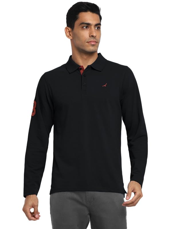 American Crew Men's Polo Collar T-Shirt - Black