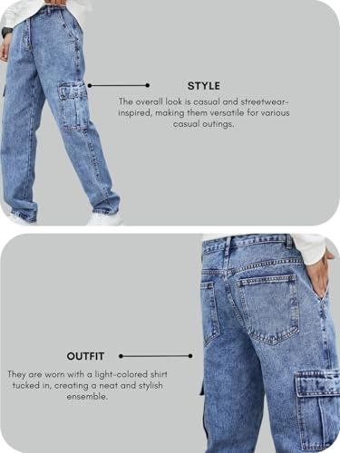 GRECIILOOKS Men's Cargo Jeans - Image 4