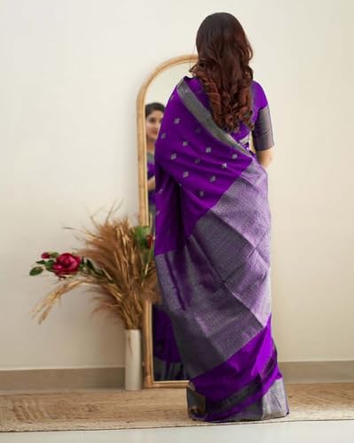 Yashika Women's Banarasi Kanjivaram Cotton Silk Saree - Image 4