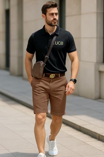 GRECIILOOKS Men's Brown Shorts - Image 3