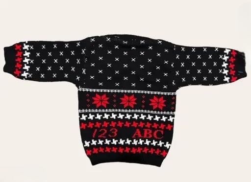 GarbGlide Baby Woolen Sweater Set - Black - Image 3