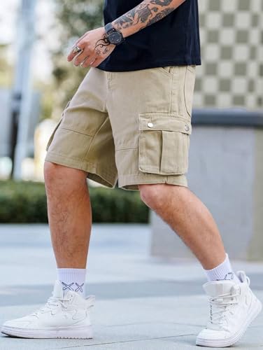 QNIM Men Denim Short - Khaki - Image 3