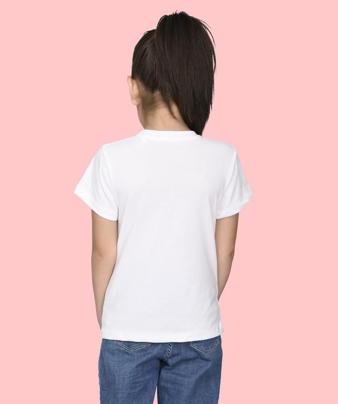Nusyl Girls White Cotton T-Shirt - Image 2