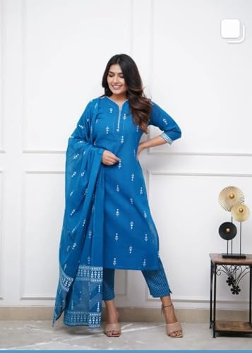 FABNEX Blue Kurta Set for Women - Image 2