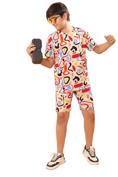 Ninos Dreams Boys Cotton Coord Set - Dinosaur Print