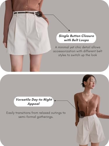 Greciilooks Women's Western Shorts - Cream - Image 4