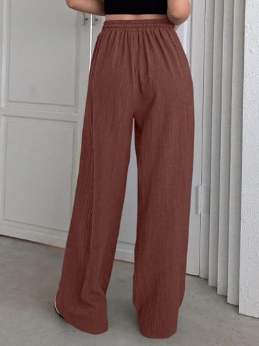 GRECIILOOKS Women's High-Waisted Trousers - Brown - Image 2