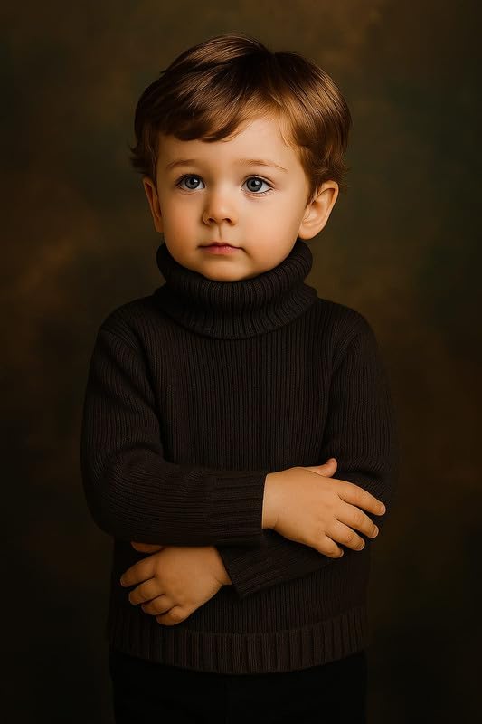 Krystle Children's Winter High Neck Pullover - Black - Image 3