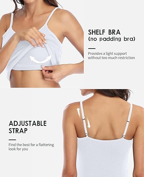 GALBLUSH Women's Camisole with Built-in Bra - Image 3