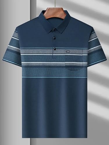 Lymio Men Polo T Shirt - Blue - Image 4