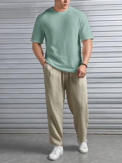 NETCLICK Men's Oversized T-Shirt - Light Green - Image 5