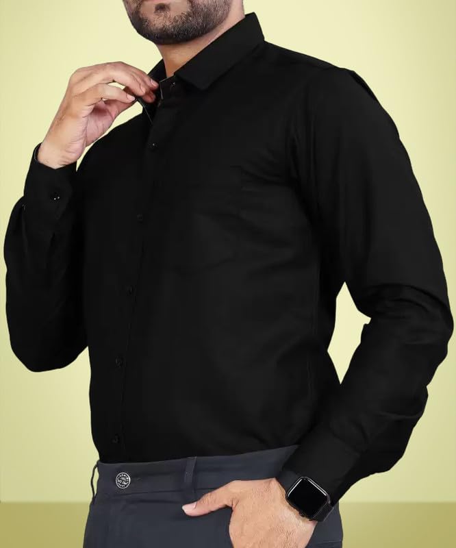 PinkMint Men's Cotton Blend Solid Shirt - Image 4