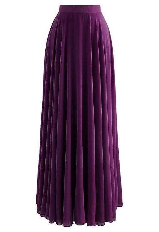 Radhika Women Georgette Long Flare Skirt - Wine