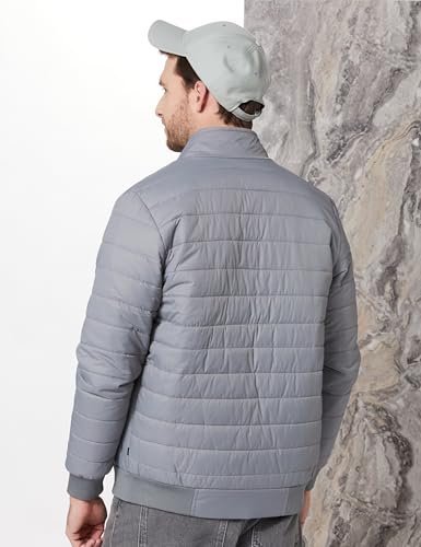 Amazon Men Band Collar Jacket Grey - Image 2