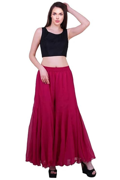 Kicha Georgette Sharara Palazzo for Women - Pink - Image 5