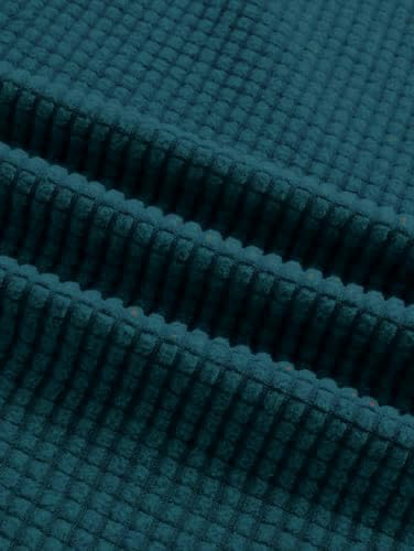 ColorChakra Men Polyester Waffle Knit Polo Shirt - Teal - Image 4