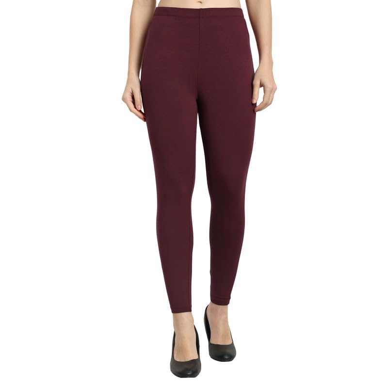 ONE SKY Women's Burgundy Leggings with Pockets