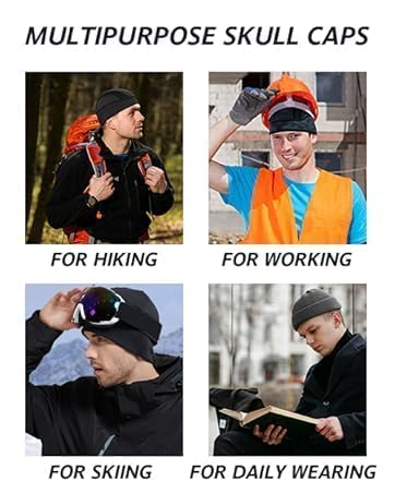 BISMAADH Unisex Cotton Skull Caps - Brown - Image 4