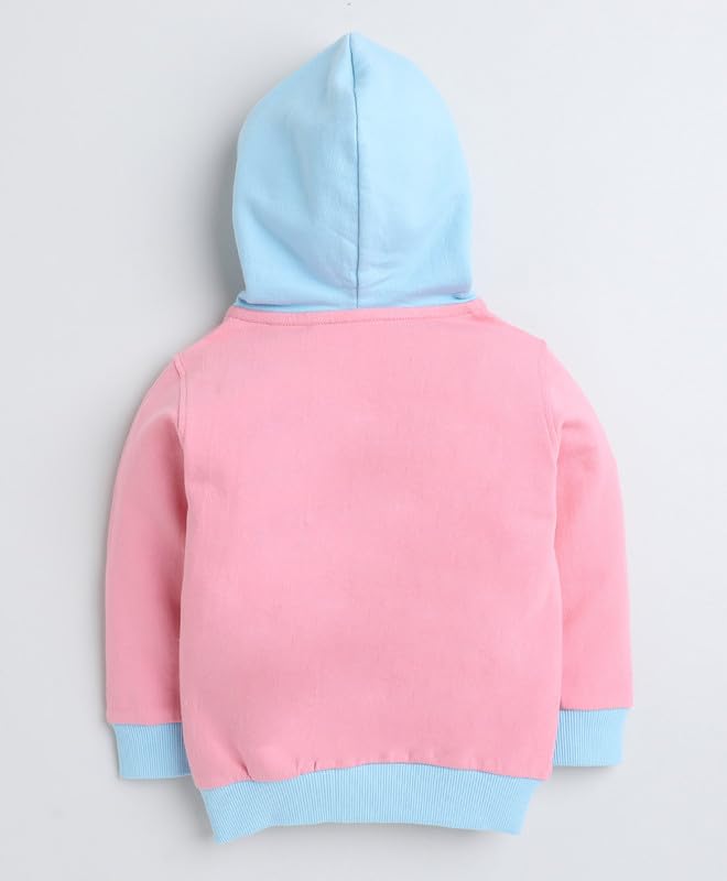 BUMZEE Baby Pink Girls Hooded Sweatshirt - Image 2