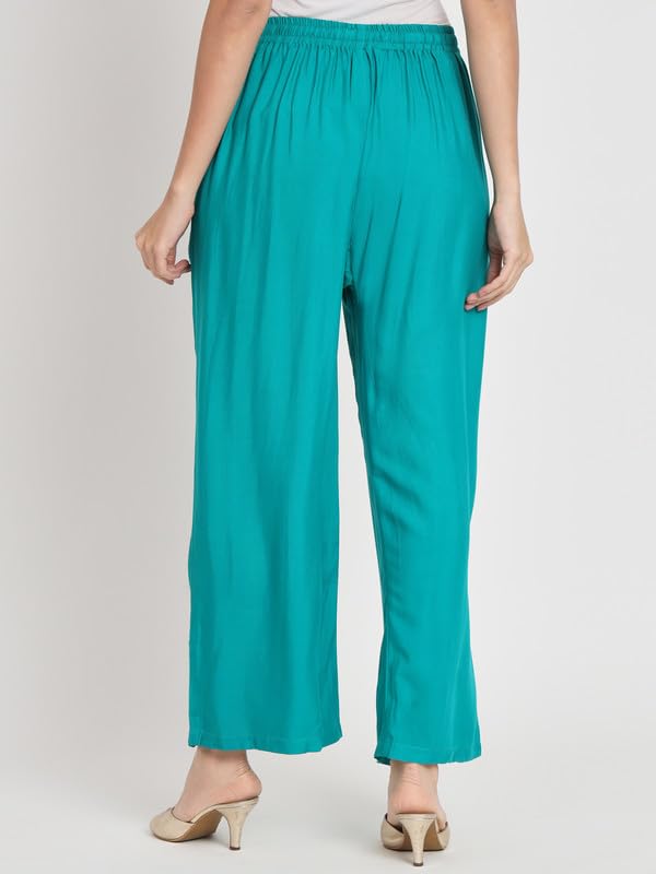 RAMA Green Palazzo Trousers - Image 2