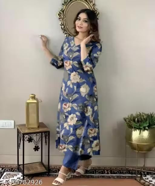 Shree Balaji Women Cotton Floral Kurti - Image 2