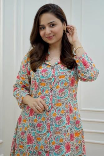 Multicolor Floral Kurta Set for Women - Image 3
