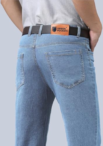 URBAN POCKETS Men's Jeans - Denim Straight Fit - Image 4