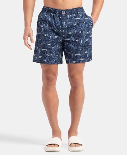 Jockey Men's Boxers - Navy & Karanda Red - Image 3