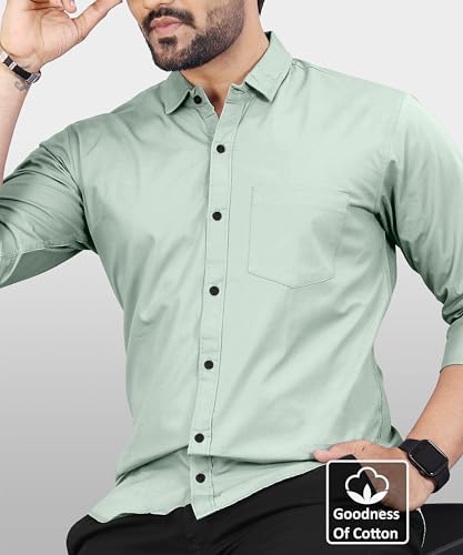 Urban Buccachi Cotton Shirt for Men - Light Green - Image 2