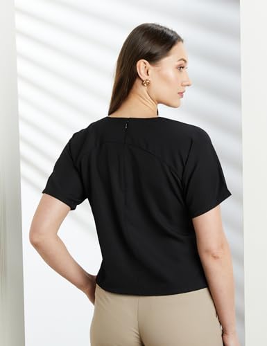 Symbol Women's Polyester Relaxed Fit Blouse - Black - Image 2