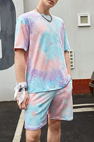 DHRUVI TRENDZ Men Lycra Solid Co-Ord Set - Purple - Image 3