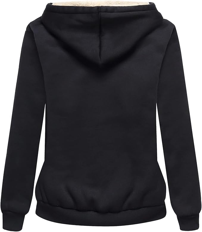 ADBUCKS Women's Fleece Sweatshirt - Black - Image 4