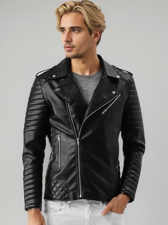 DIGIMAX LEATHER Faux Leather Jacket for Men - Black - Image 5